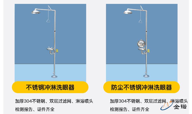 立式双口喷淋洗眼器